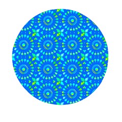 Kaleidoscope Blue Mini Round Pill Box by Mazipoodles