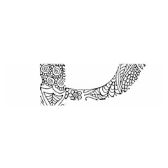 Henna Alphabet T- Shirt Henna Alphabet P Oblong Satin Scarf (16  X 60 )