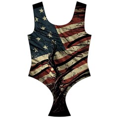 Flag Usa American Flag Off Shoulder Velour Bodysuit  by uniart180623