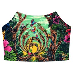 Monkey Tiger Bird Parrot Forest Jungle Style Summer Cropped Co-ord Set by Grandong