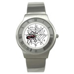 Spider in web Stainless Steel Watch