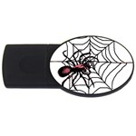 Spider in web USB Flash Drive Oval (4 GB)