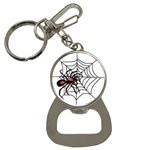 Spider in web Bottle Opener Key Chain