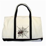 Spider in web Two Tone Tote Bag