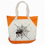 Spider in web Accent Tote Bag