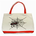 Spider in web Classic Tote Bag (Red)