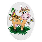 Cute cow Ornament (Oval)
