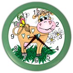 Cute cow Color Wall Clock