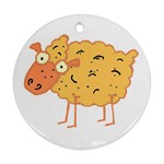 Funky sheep Ornament (Round)