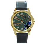 Foal 2 Round Gold Metal Watch