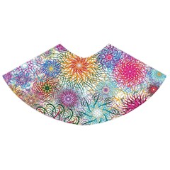 Psychedelic Flowers Yellow Abstract Psicodelia Skater Skirt by Modalart