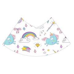 Unicorn Diamond Rainbow Shooting Star Flared Midi Skirt by Grandong