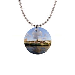Hong Kong Ferry 1  Button Necklace by swimsuitscccc