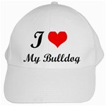 I-Love-My-Bulldog White Cap