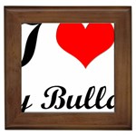 I-Love-My-Bulldog Framed Tile