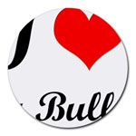 I-Love-My-Bulldog Round Mousepad