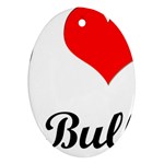 I-Love-My-Bulldog Ornament (Oval)