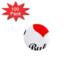 I-Love-My-Bulldog 1  Mini Magnet (100 pack) 