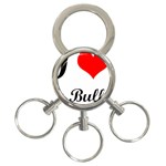 I-Love-My-Bulldog 3-Ring Key Chain