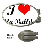 I-Love-My-Bulldog Money Clip (Oval)