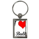 I-Love-My-Bulldog Key Chain (Rectangle)