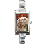 dog-photo cute Rectangular Italian Charm Watch