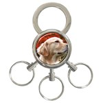dog-photo cute 3-Ring Key Chain