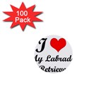 I Love My Labrador Retriever 1  Mini Button (100 pack) 