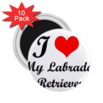 I Love My Labrador Retriever 2.25  Magnet (10 pack)