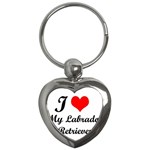 I Love My Labrador Retriever Key Chain (Heart)