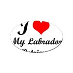 I Love My Labrador Retriever Sticker (Oval)