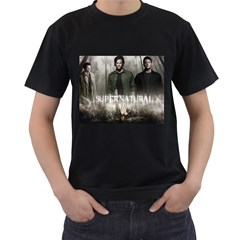 Sam and Dean Supernatural Tv Show Black T Shirt Men  