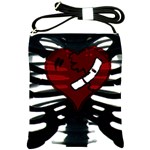 Rib Cage Heart Shoulder Sling Bag